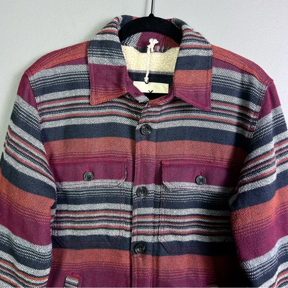 American‎ Eagle jacket men's medium sherpa southwestern heavy blanket gorpcore